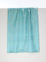 Handwoven Aqua & Grey Tanchoi Banarasi Fabric