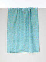 Handwoven Aqua & Grey Tanchoi Banarasi Fabric