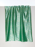 Handwoven Bottle Green Emboss Fabric