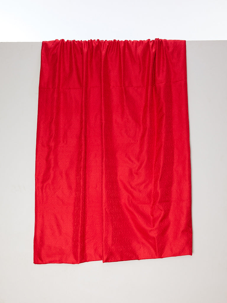 Handwoven Red Tanchoi Banarasi Fabric