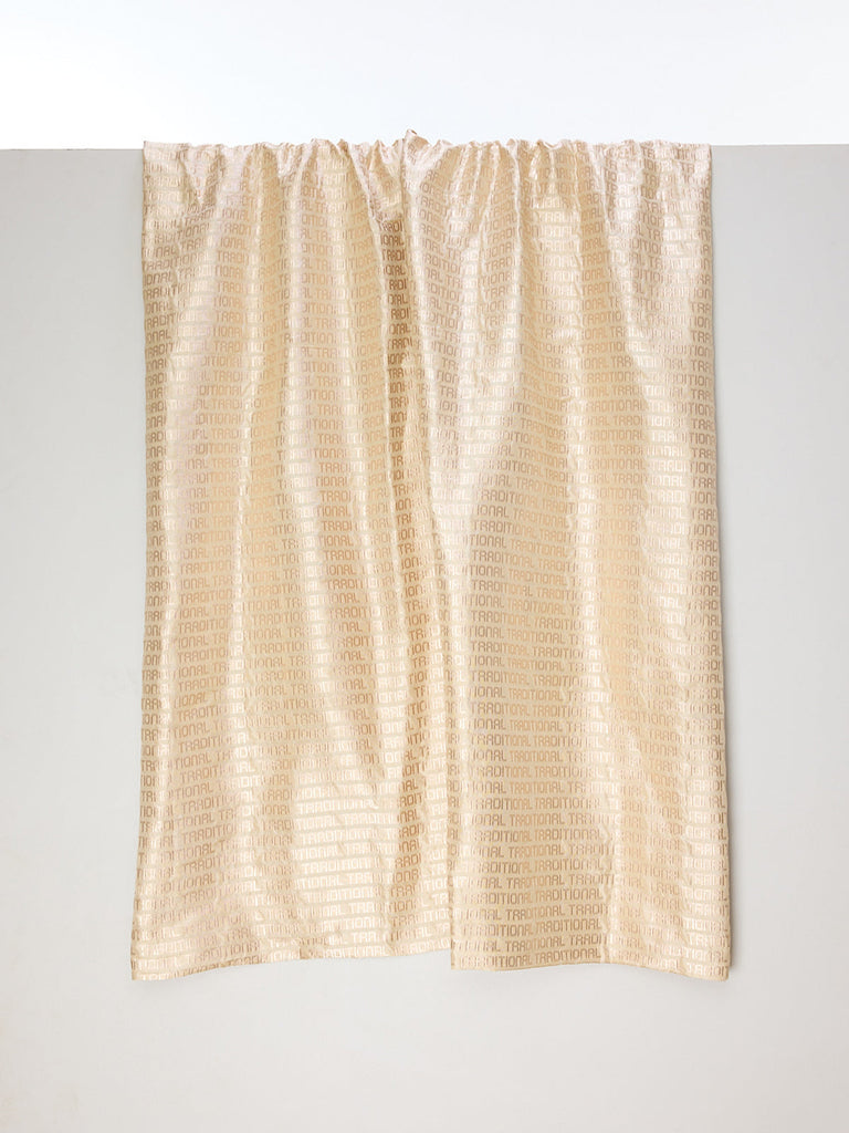 Handwoven Beige Silk Fabric