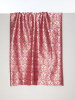 Handwoven Maroon Cutwork Banarasi Fabric