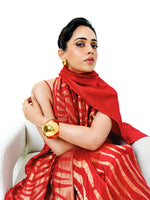 Handwoven Classic Red Silk Saree