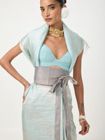 Handwoven Grey Banarasi Belt