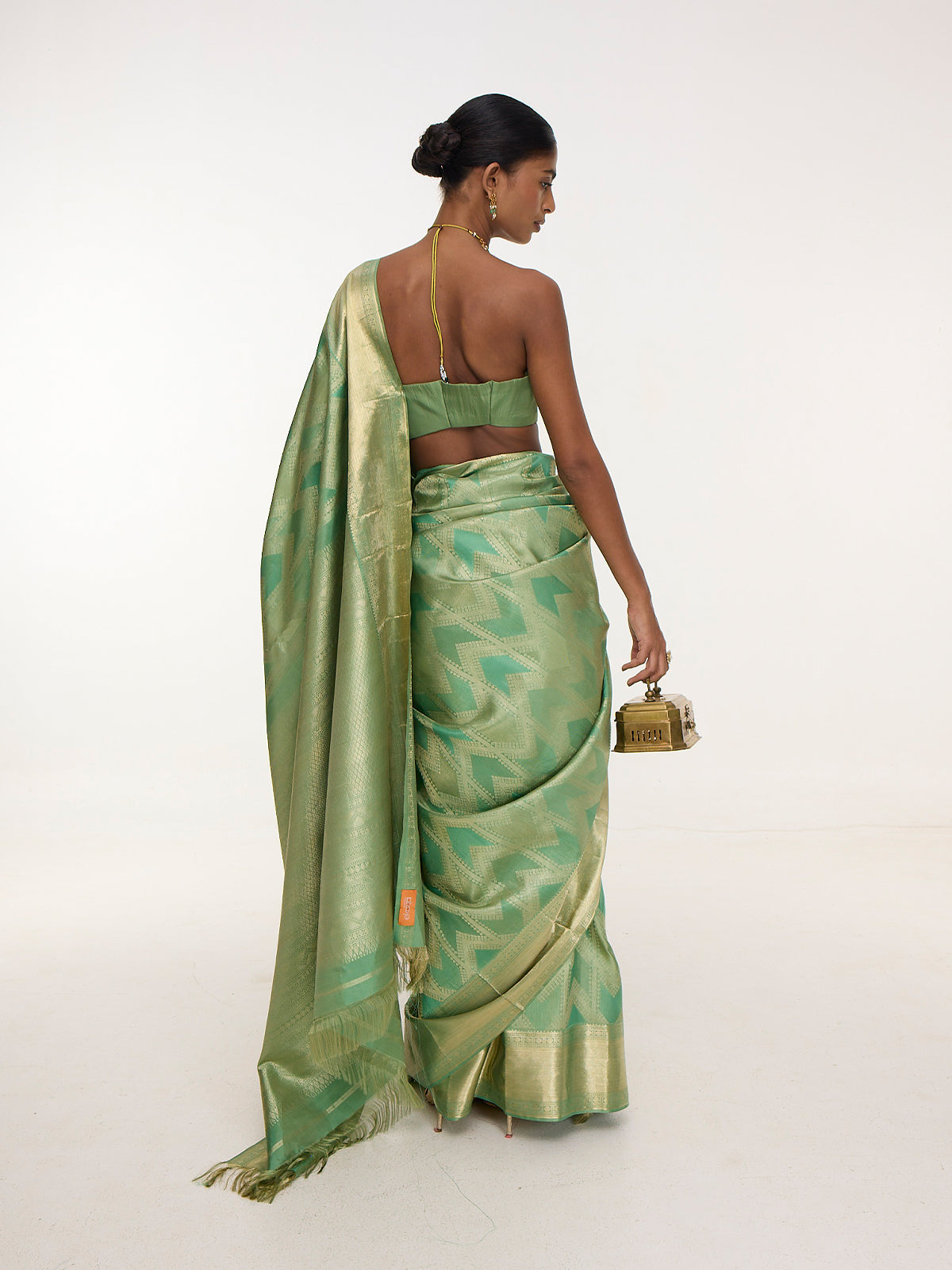 Handwoven Sea-Green Kanjivaram Saree