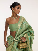 Handwoven Sea-Green Kanjivaram Saree