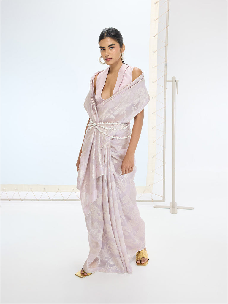 The Diana Saree In Mauve