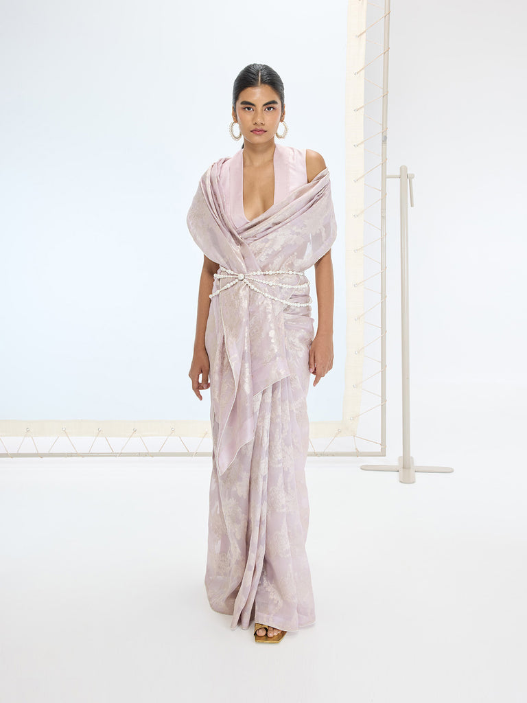 The Diana Saree In Mauve
