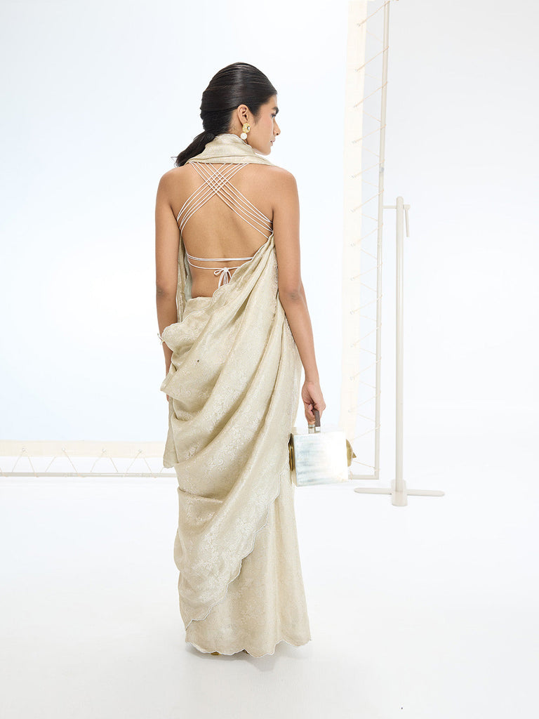 The Jenna Saree In Champagne