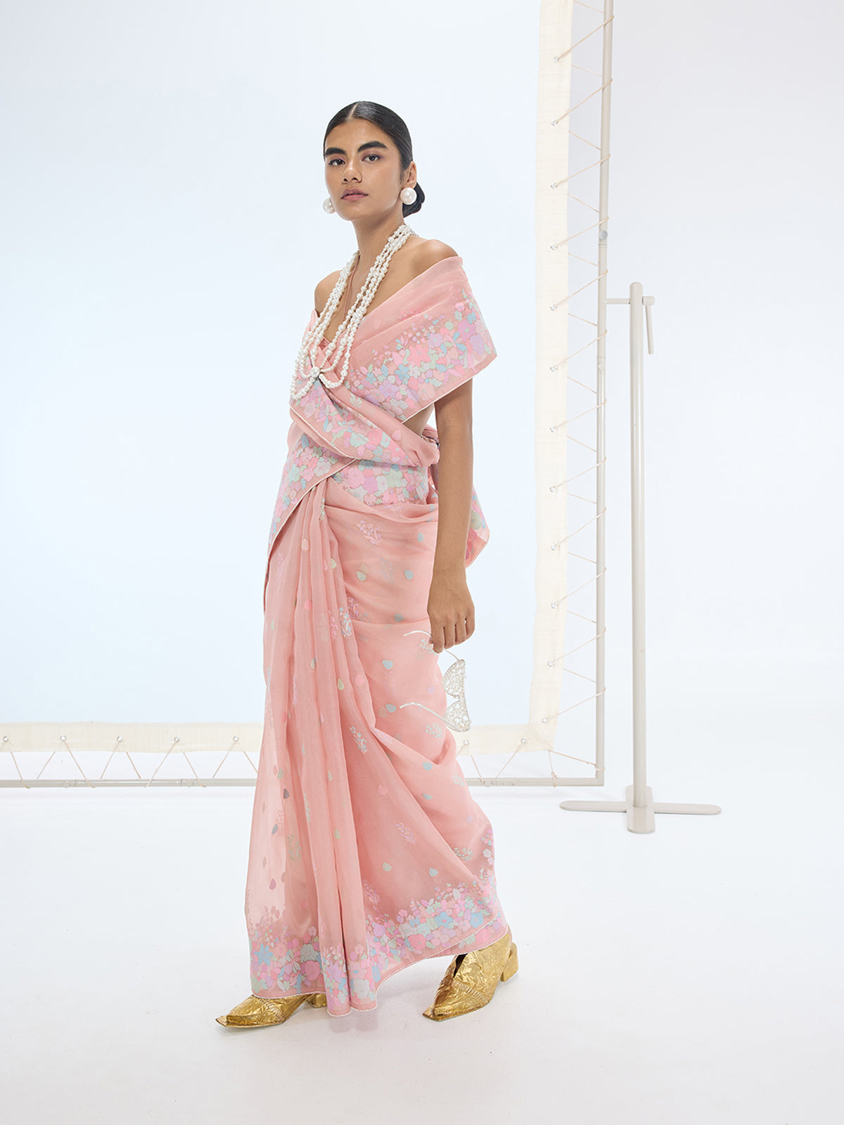 The Lexi Saree In Peach