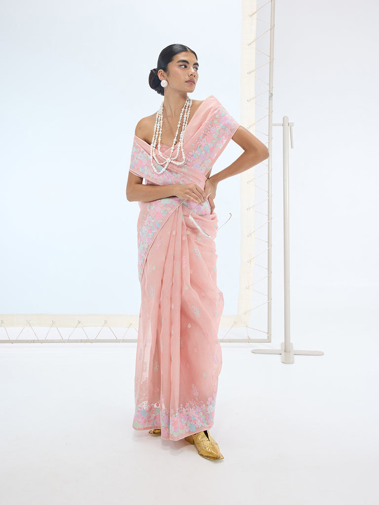 The Lexi Saree In Peach