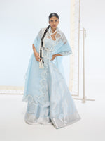 The Liza Lehenga Set In Aqua Blue