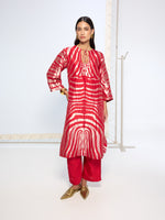Handwoven Classic Red Kurta Set
