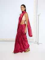 Pink Zebra Print saree