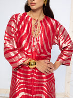 Handwoven Classic Red Kurta Set