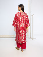 Handwoven Classic Red Kurta Set