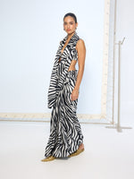 The Zebra Print Saree