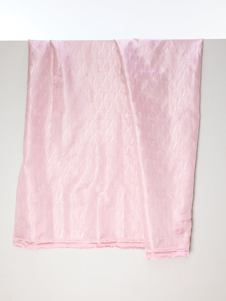 Handwoven Soft Pink Emboss Fabric