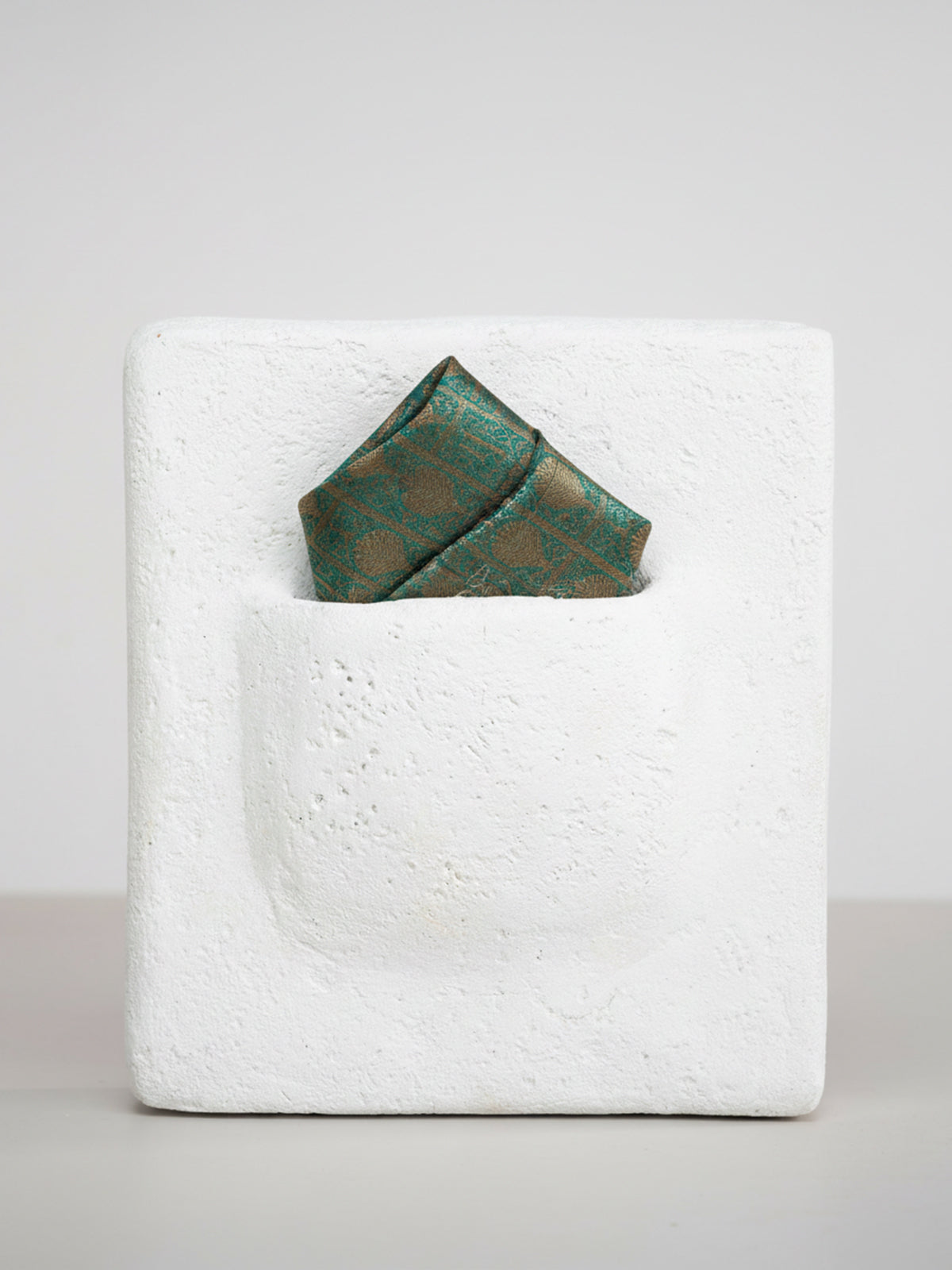 Handwoven Blue Georgette Pocket Square