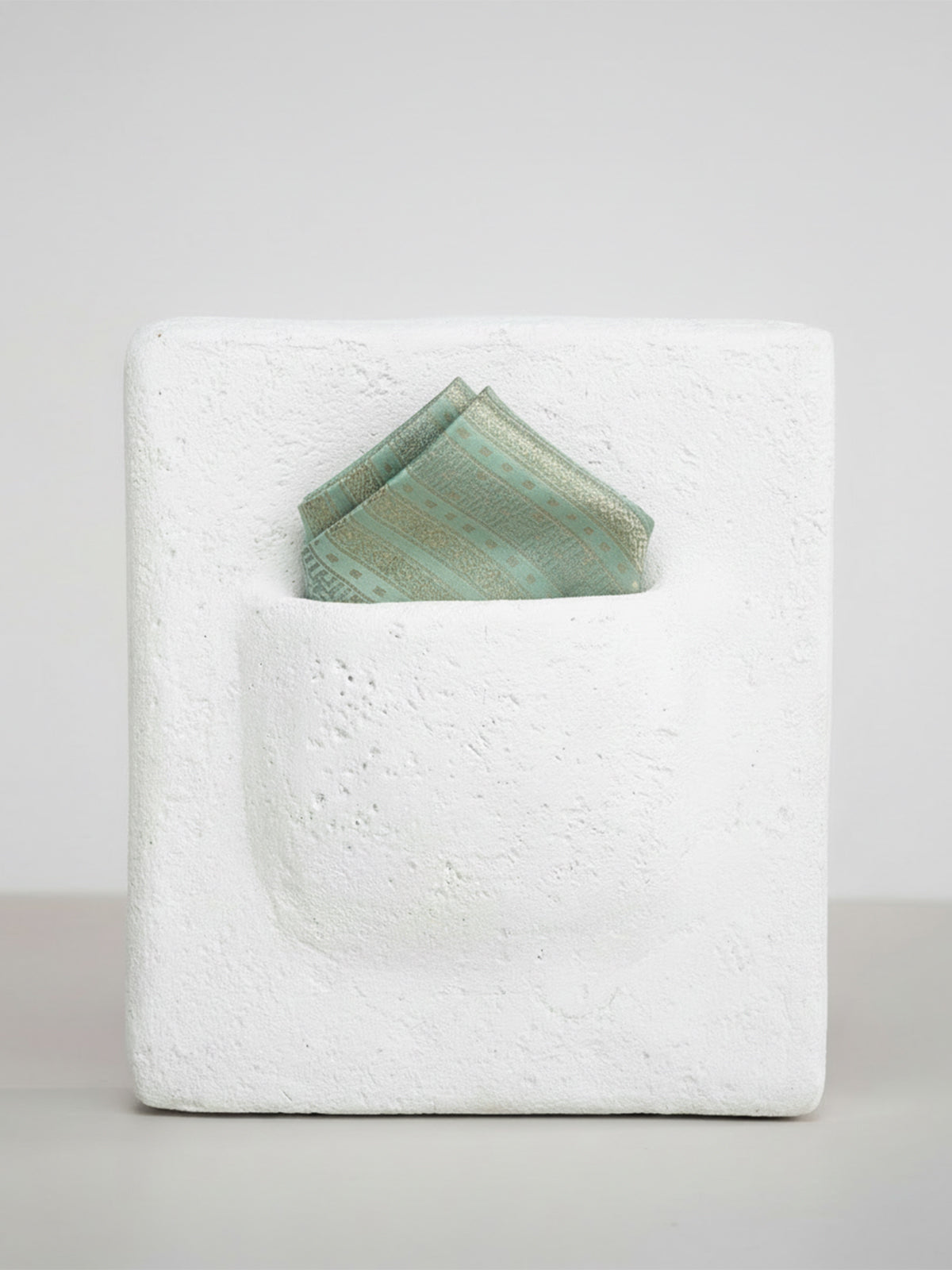 Handwoven Aqua Blue Silk Pocket Square