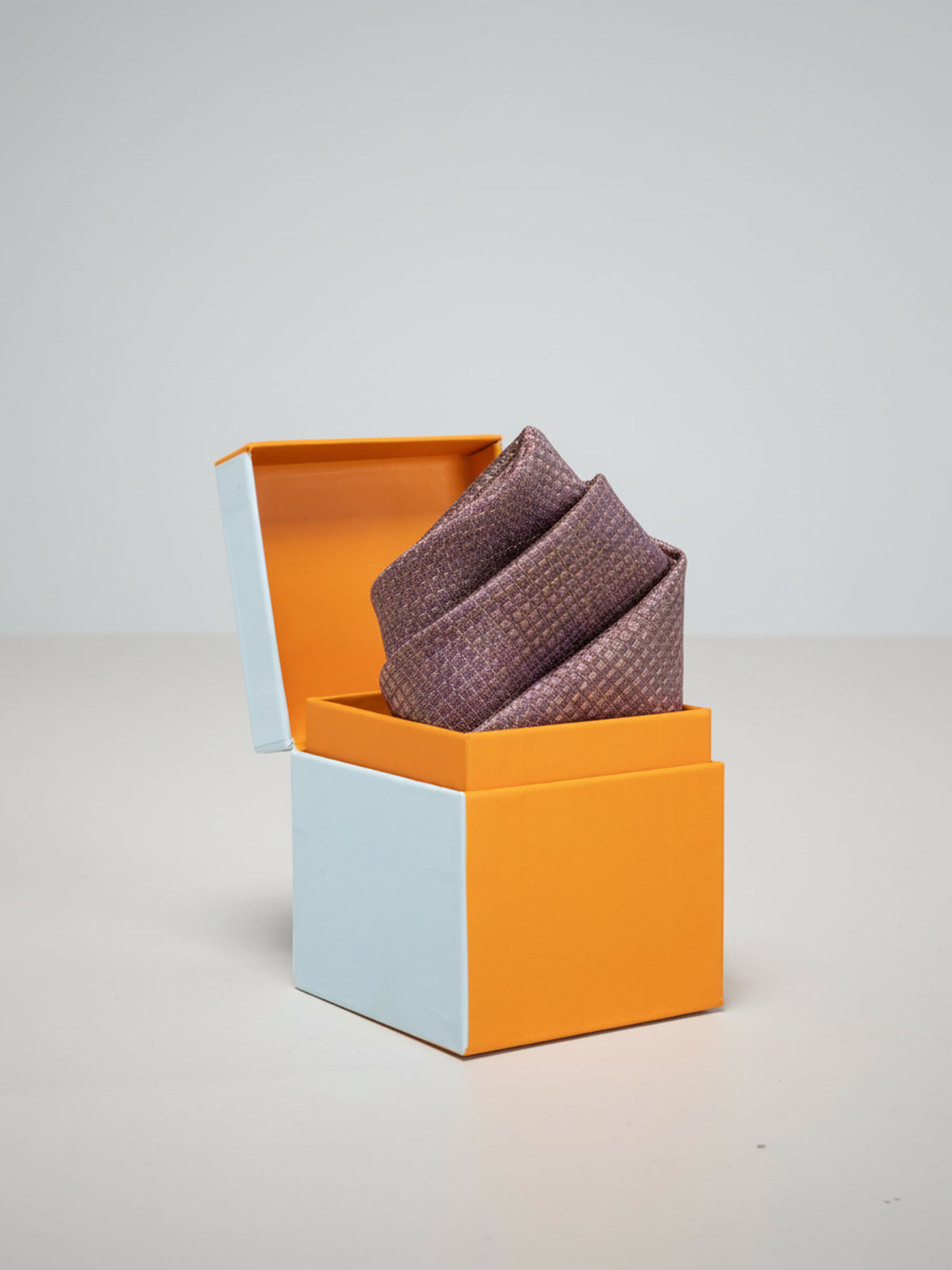 Handwoven Soft Mauve Georgette Pocket Square