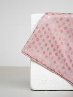 Handwoven Pastel Pink Silk Pocket Square