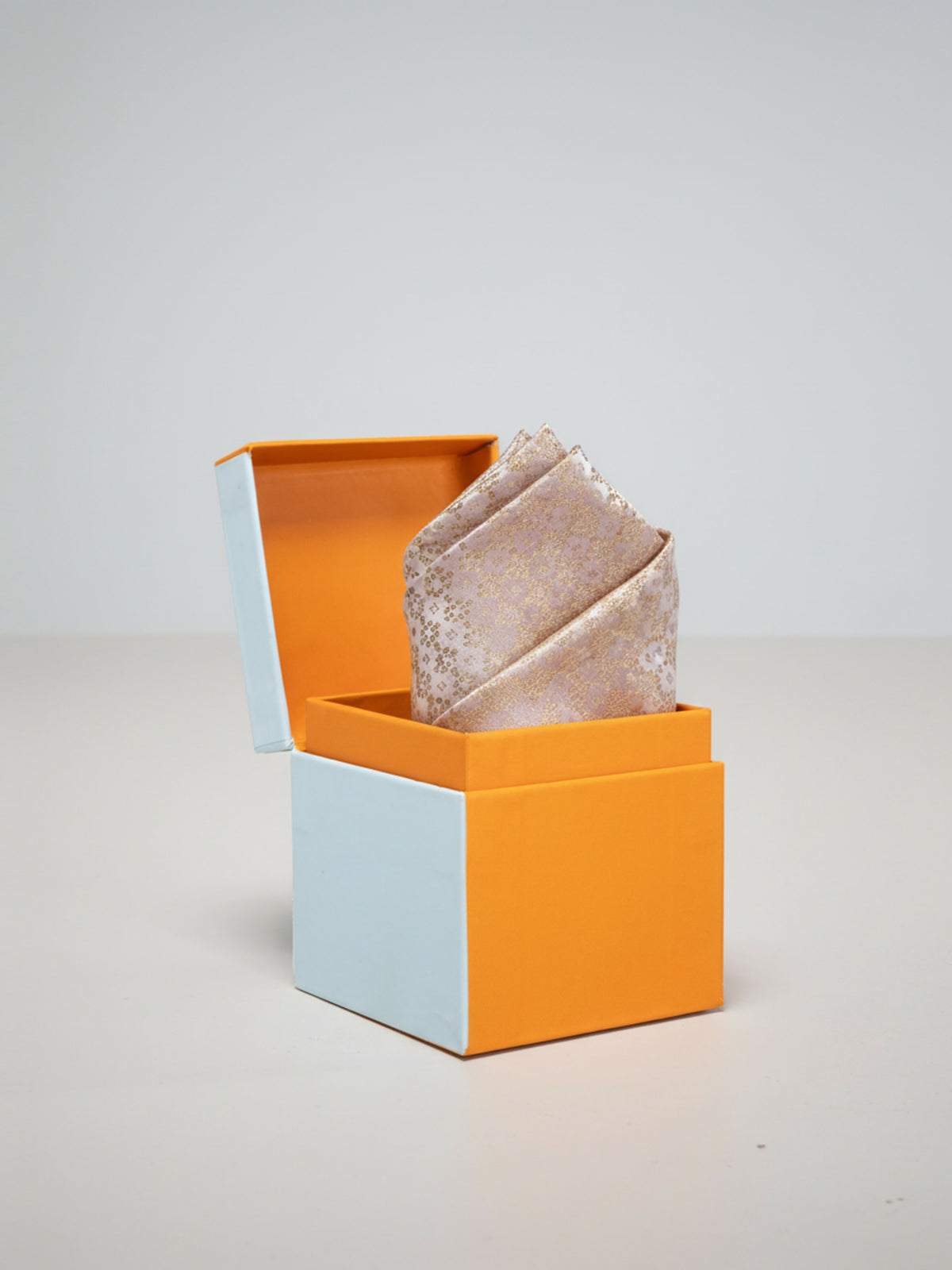 Handwoven Blush Pink Georgette Pocket Square