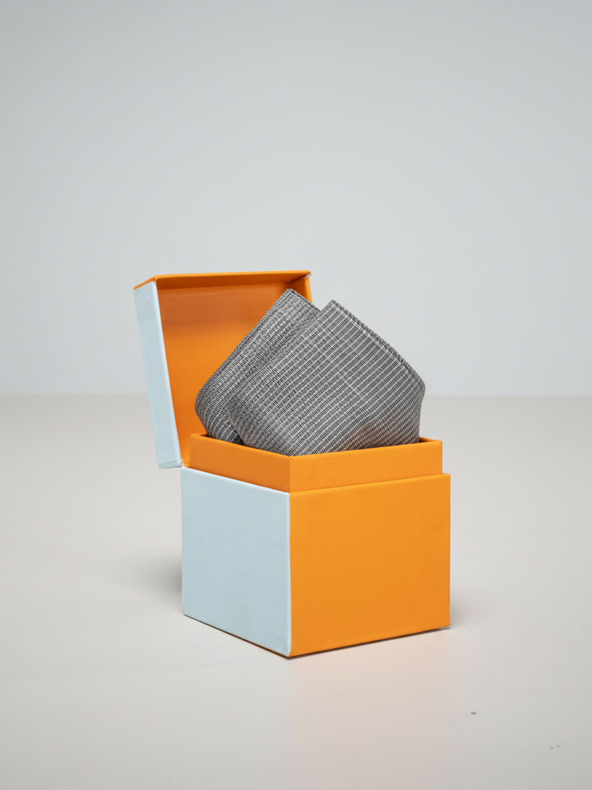 Handwoven Black Georgette Pocket Square