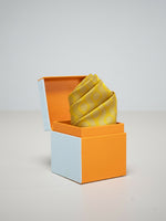 Handwoven Yellow Silk Pocket Square