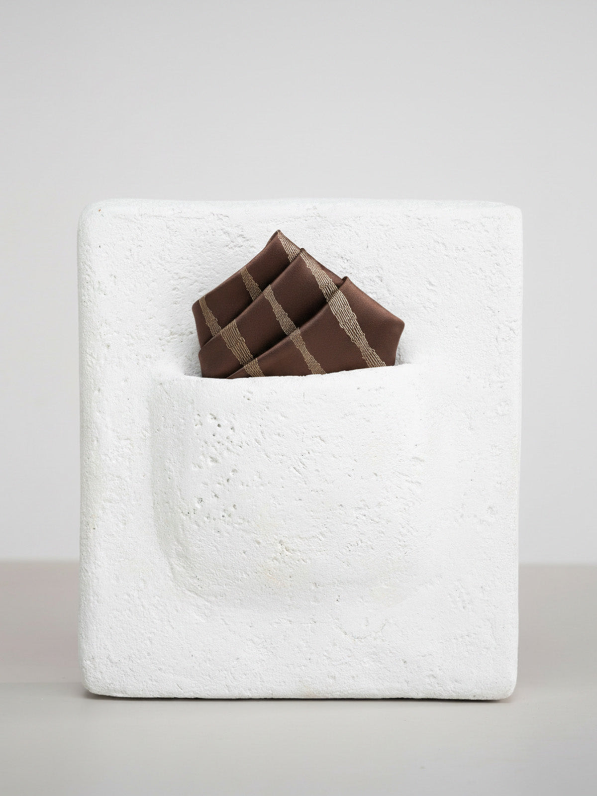 Handwoven Dusty Mauve Georgette Pocket Square