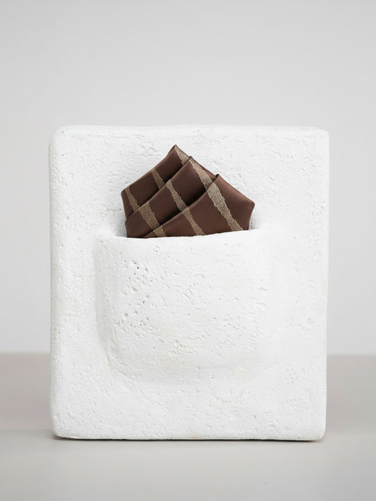 Handwoven Dusty Mauve Georgette Pocket Square