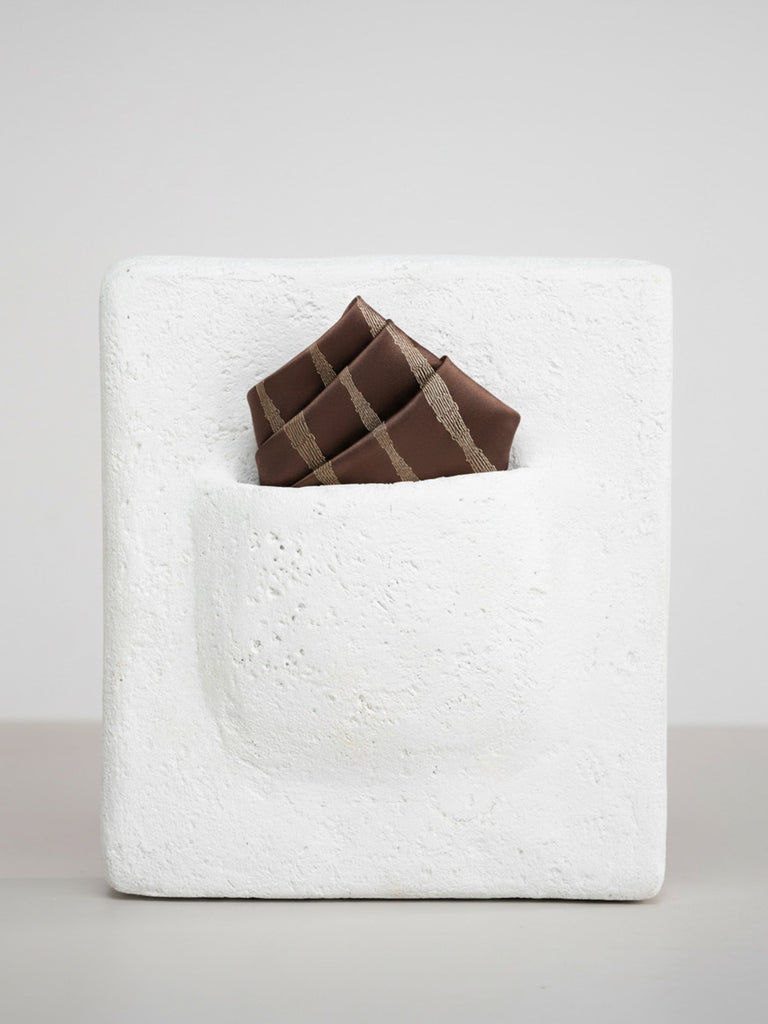 Handwoven Dusty Mauve Georgette Pocket Square