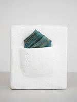 Handwoven Teal-Blue Silk Pocket Square