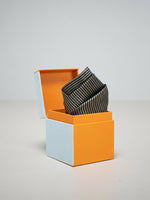 Handwoven Black Striped Silk Pocket Square