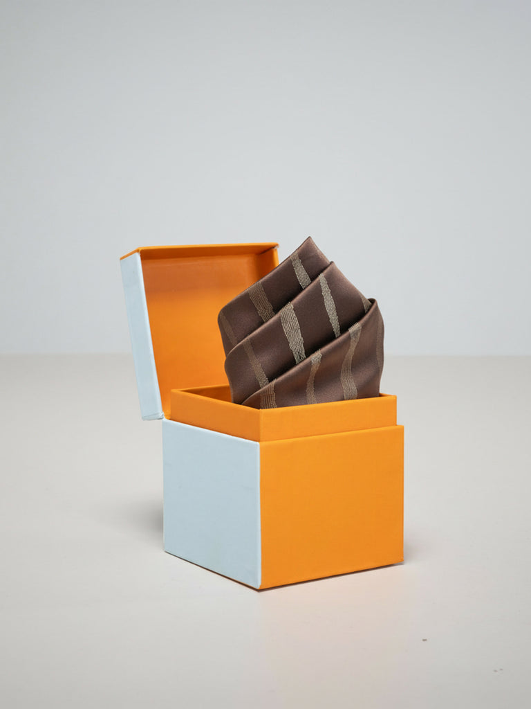 Handwoven Dusty Mauve Georgette Pocket Square