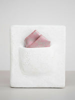 Handwoven Baby Pink Silk Pocket Square