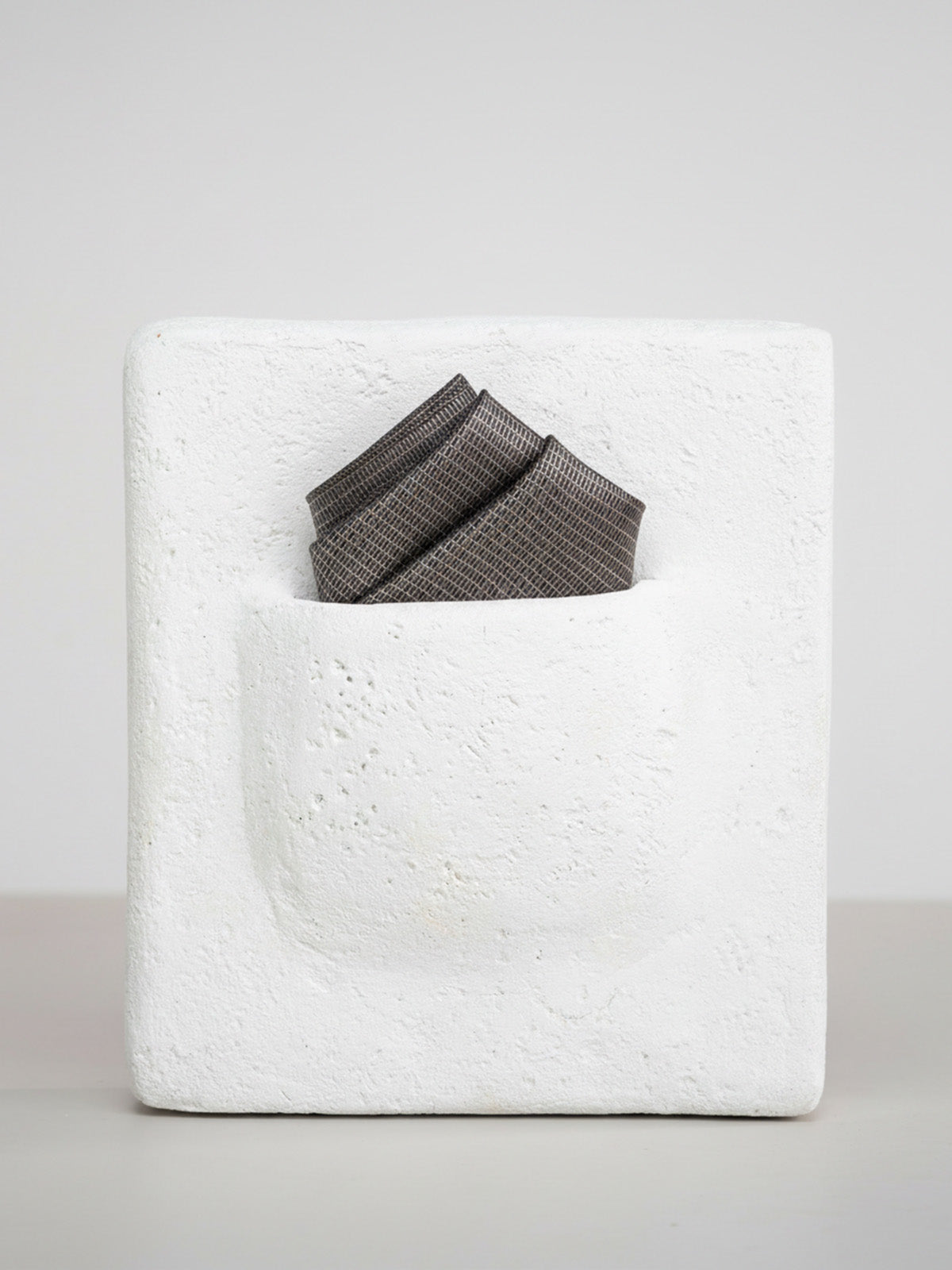 Handwoven Black Georgette Pocket Square