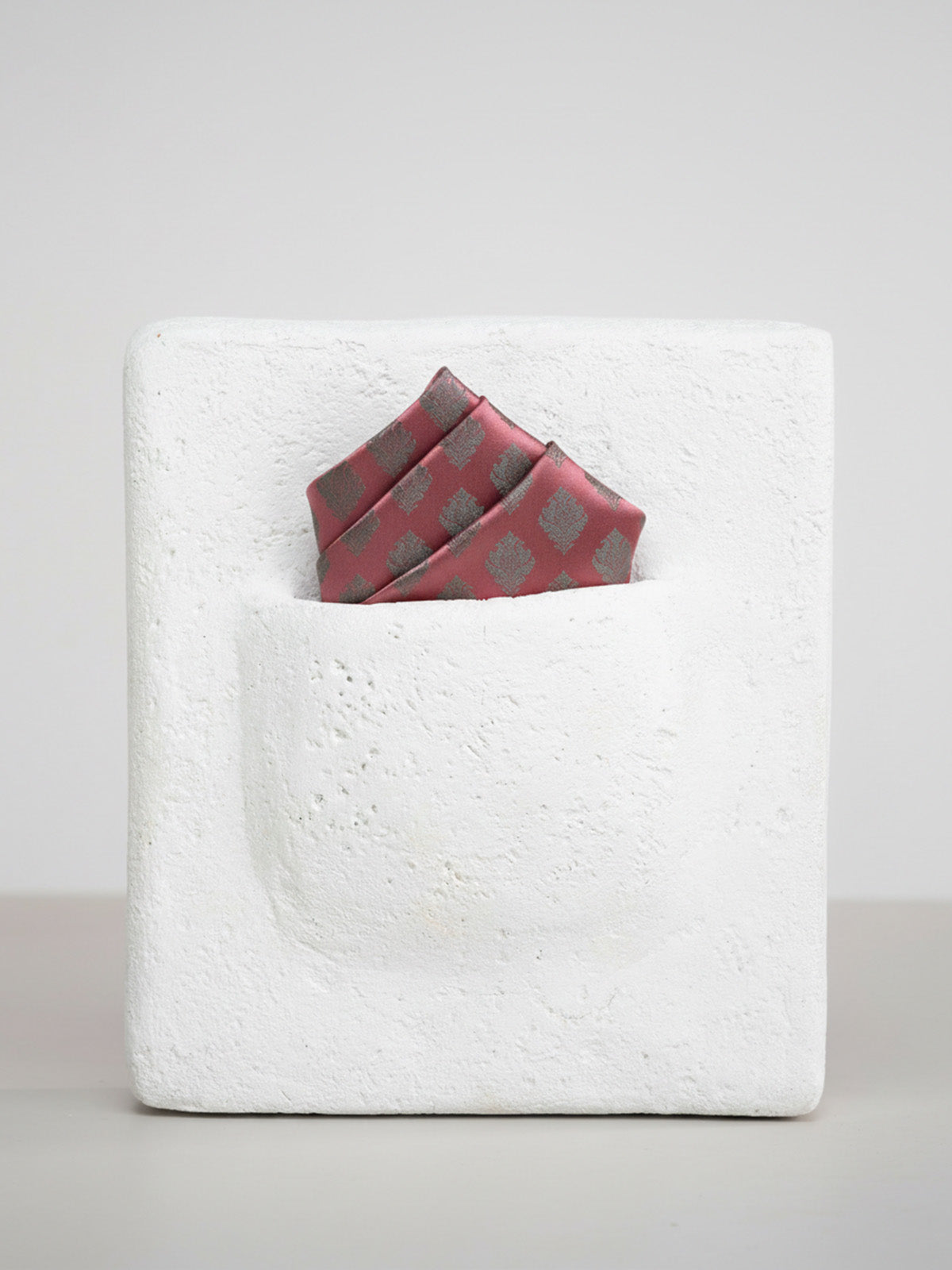 Handwoven Pink Silk Pocket Square