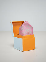 Handwoven Baby Pink Silk Pocket Square