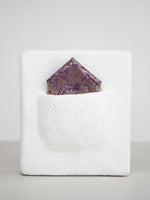 Handwoven Purple & Gold Silk Pocket Square
