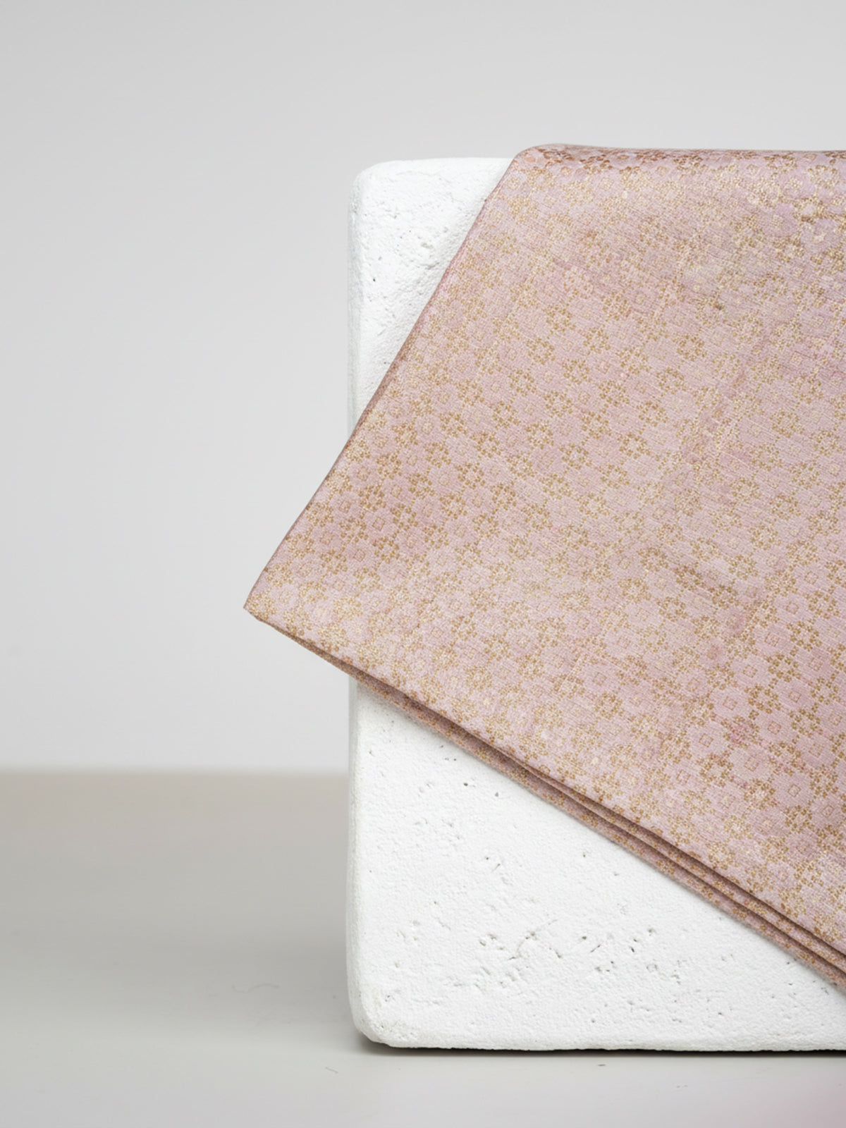 Handwoven Blush Pink Georgette Pocket Square