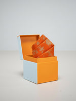 Handwoven Orange Georgette Pocket Square