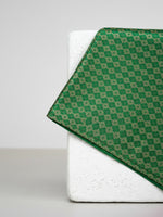 Handwoven Green Silk Pocket Square