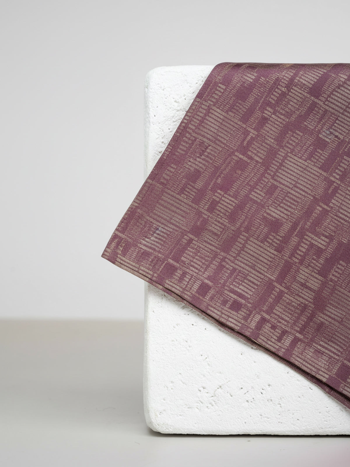 Handwoven Soft Mauve Georgette Pocket Square
