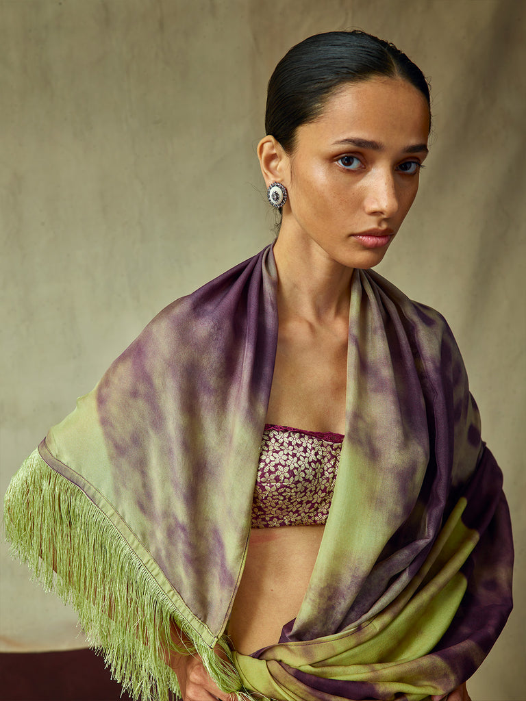 Multicolour Chiffon Digital Print Saree