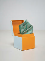 Handwoven Green Silk Pocket Square