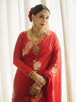 Handwoven Red Silk Saree