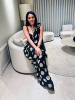 Handwoven Black Georgette Saree