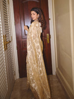 Handwoven Beige Tissue Saree