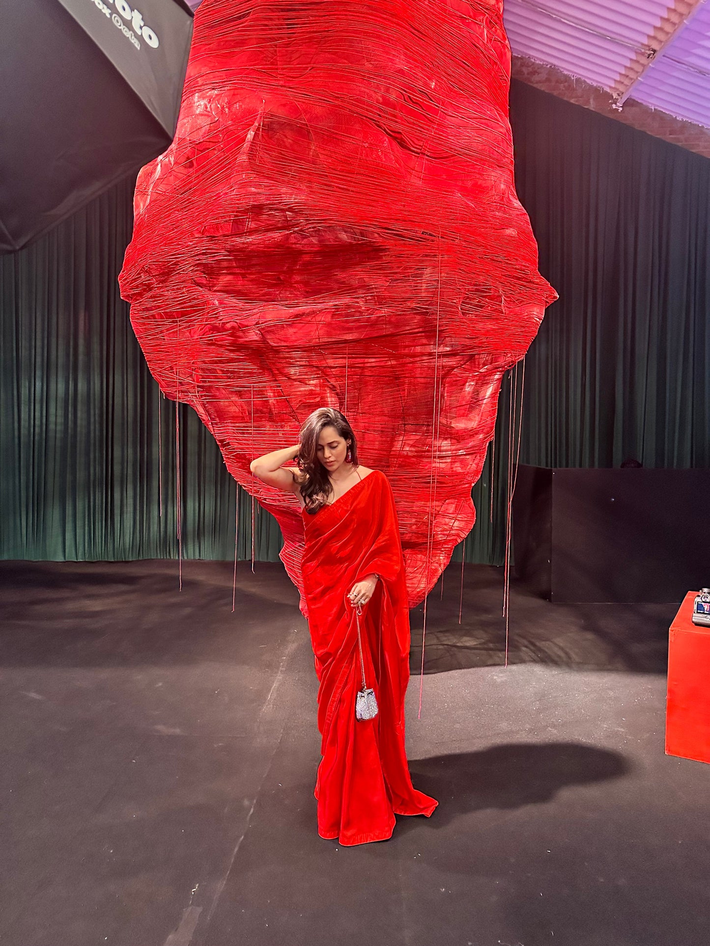 Handwoven Ruby Red Silk Saree